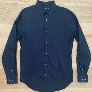 Vince L/S Button Down Medium Slim Dark Blue